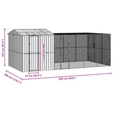 Bird Cage Anthracite 635 x 304 x 247 cm Galvanised Steel 3325166