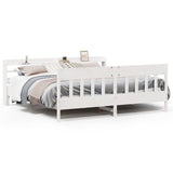 Bed Frame without Mattress White 180x200 cm Super King Solid Wood Pine 3306997