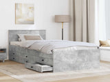 Daybed Concrete Grey and Black 90 x 190 cm Engineered Wood 3408525