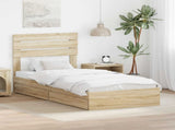 Storage Bed with Drawer Sonoma Oak 100 x 200 cm Engineered Wood 3411590