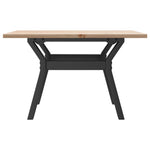 ZNTS Coffee Table Y-Frame 60x60x40 cm Solid Wood Pine and Steel 3282704