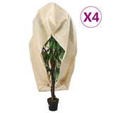 Plant Fleece Covers with Zip 4 pcs 70 g/m 1.55x1.55 m 3203529