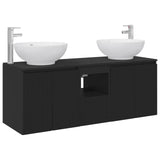 Bathroom Cabinet Set 3 pcs Black 49.5 x 44.5 x 65 cm 3405698