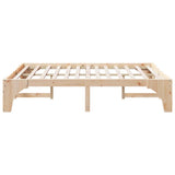 Bed Frame Brown 160 x 200 cm Solid Pine Wood 872980