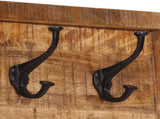 Wall-mounted Coat Rack with 5 Hooks Solid Wood Mango 358955