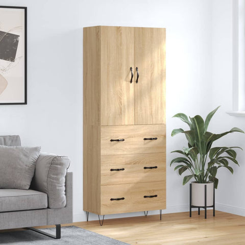 Highboard Sonoma Oak 69.5x34x180 cm Engineered Wood 3198084