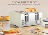 Retro 3000W Kettle and Toaster Set - Beige T3398P422932