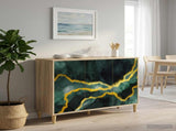 Sideboard WIJHE Sonoma 102 x 33 x 75 cm Engineered Wood 8006954