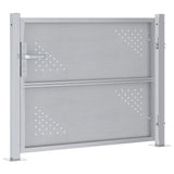 Garden Gate with Lock Silver 85 x 70 cm Stainless Steel 3402574
