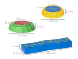 Eight-Piece Kids Stepping Stones, with Non-Slip Surface & Bottom, for Toddlers - Multicoloured T3398P348100