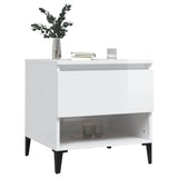 Side Tables 2 pcs High Gloss White 50x46x50 cm Engineered Wood 819553