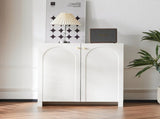 Storage Cabinet with 2 Doors, Wooden Buffet Sideboard with Adjustable Shelf and Metal Handles, N896P457077W