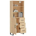 Highboard Sonoma Oak 69.5x34x180 cm Engineered Wood 3189472