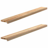 Window Sills 2 pcs Untreated 140x15x2 cm Solid Wood Oak 4009091