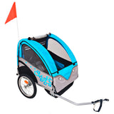 Bike Trailer Grey and Blue 30 kg 91373