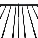 Metal Bed Frame without Mattress with Footboard Black 90x190cm 350874