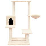 Cat Tree with Sisal Scratching Posts Cream 94.5 cm 171639