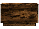 Coffee Table with LED Lights Smoked Oak 50x50x40 cm 839872