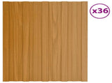 Roof Panel 36 pcs Natural 60 x 45 cm Galvanised steel 42052359