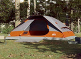 Camping Tent Dome 4-Person Grey and Orange Waterproof 94779