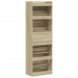 Shoe Cabinet with 4 Flip-Drawers Sonoma Oak 60x34x187.5 cm 3214373