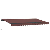 Retractable Awning Brown 400 x 200 cm Fabric 3329820