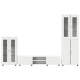 TV Cabinet Set with Drawer FLORIN 3 pcs White Engineered Wood 3397974