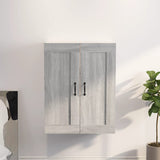 Hanging Wall Cabinet Grey Sonoma 69.5x32.5x90 cm 817397