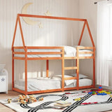 Bunk Bed without Mattress Wax Brown 90x200 cm Solid Wood Pine 3282078
