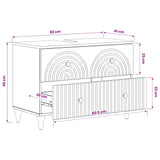 Bathroom Sink Cabinet ALKMAAR Grey Sonoma 82 x 41x 59 cm 896141