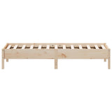 Bed Frame without Mattress 75x190 cm Small Single Solid Wood Pine 842730
