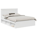 Bed Frame with Headboard White 140 x 200 cm Solid Pine Wood 3410088