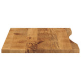 Desk Top with Curve 140x60x2,5 cm Solid Wood Rough Mango 370219