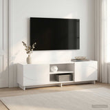 TV Stand 140 x 34.5 x 40 cm High Gloss White Engineered Wood 8011490