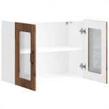 Kitchen Wall Cabinet with Glass Door Kalmar Old Wood Engineered Wood 853615