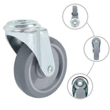 24 pcs Bolt Hole Swivel Casters 100 mm 277894