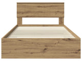 Bed Frame with Drawer Artisan Oak 90 x 190 cm Engineered Wood 3410957
