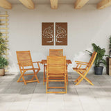 Garden Dining Set Folding 5 pcs Brown Solid Acacia Wood 3375703
