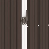 Garden Firewood Shed Brown 245x98x159 cm Galvanised Steel 46296