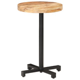 Bistro Table Round 50x75 cm Rough Mango Wood 320263