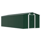 Garden Shed 257x580x181 cm Metal Green 143352