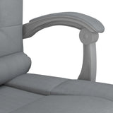 Massage Reclining Office Chair Light Grey Fabric 349802