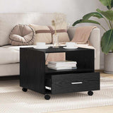 Coffee Table Black Oak 55 x 55 x 45cm Engineered Wood 880470