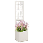 Garden Planter White 36 x 36 x 140 cm Polypropylene 42006499