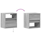 TV Wall Cabinet with LED Lights Grey Sonoma 41x31x45 cm 852323
