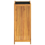 Garden Planter with Liner 42x42x100 cm Solid Wood Acacia 366438