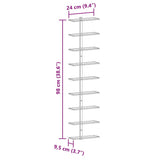 Wall-mounted Wine Racks for 18 Bottles 2 pcs Black Iron 289562
