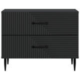 Bedside Cabinet Black 62 x 34.5 x 47.5 cm Engineered Wood 894776
