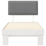 Bed Frame with Upholstered Headboard Light Grey 80 x 200 cm 877313