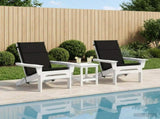 High Back Chair Cushion GEMERT 2 pcs 100% Polyester Black 945732